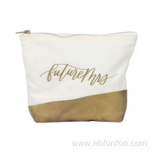Canvas foil makeup bag/Canvas makeup bag
